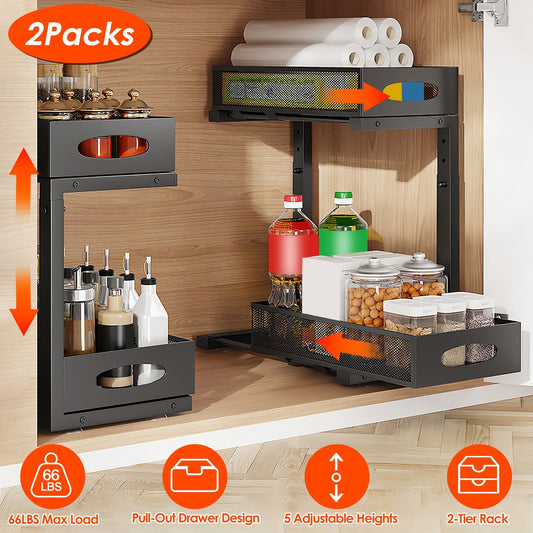 2-Piece Pull-Out Under-Sink Organizer Set